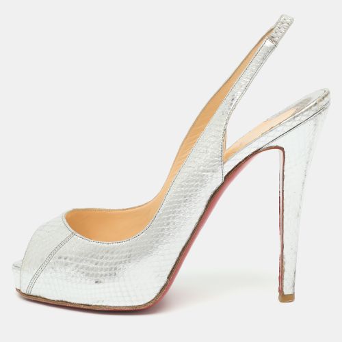 Private Number Size 38 Python Embossed Leather Pumps - Christian Louboutin - Modalova