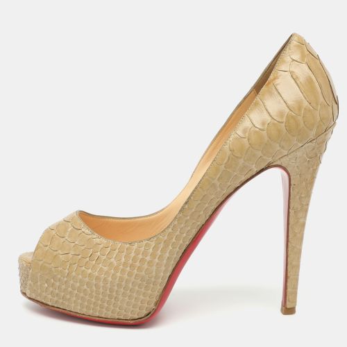 Very Prive Size 37.5 Python Leather Pumps - Christian Louboutin - Modalova