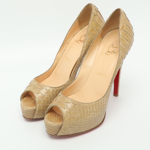 Very Prive Size 37.5 Python Leather Pumps - Christian Louboutin - Modalova