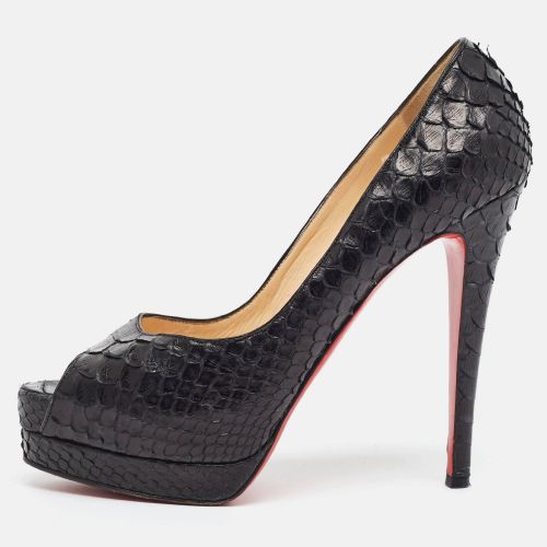 Lady Peep Size 38.5 Python Leather Peep Toe Pumps - Christian Louboutin - Modalova