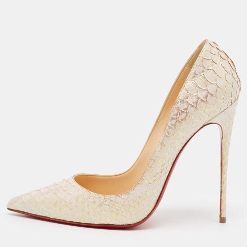 So Kate Size 40.5 /Cream Python Leather Pumps - Christian Louboutin - Modalova