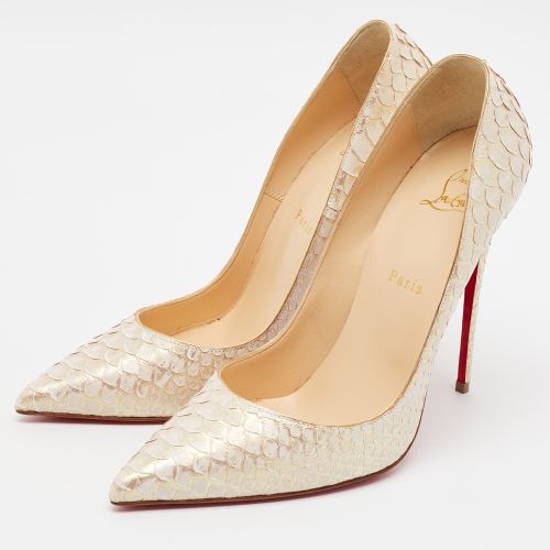 So Kate Size 40.5 /Cream Python Leather Pumps - Christian Louboutin - Modalova