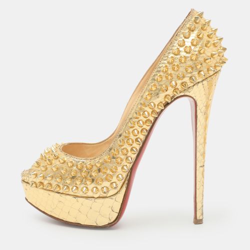 Lady Peep Size 37 Python Leather Pumps - Christian Louboutin - Modalova