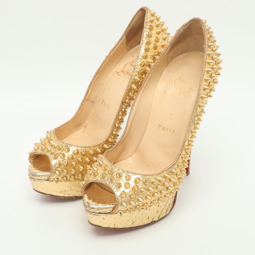 Lady Peep Size 37 Python Leather Pumps - Christian Louboutin - Modalova