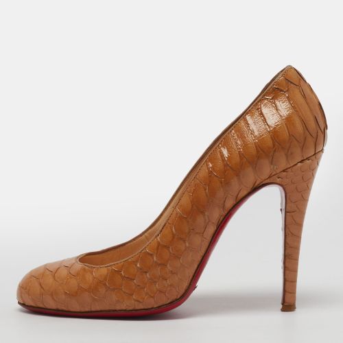 Ron Ron Size 38 Python Leather Round Toe Pumps - Christian Louboutin - Modalova