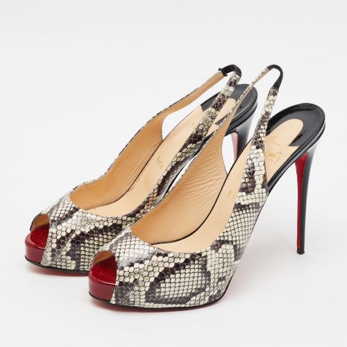 Private Number Size 41 Python Leather Slingback Sandals - Christian Louboutin - Modalova