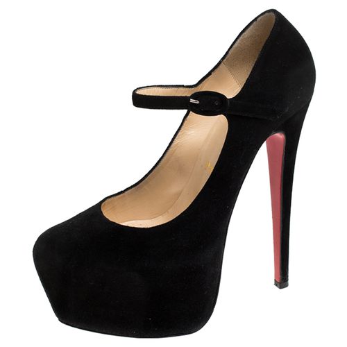 Christian Louboutin Black Suede Lady Daffodile Platform Pumps Size 37 - Christian Louboutin - Modalova