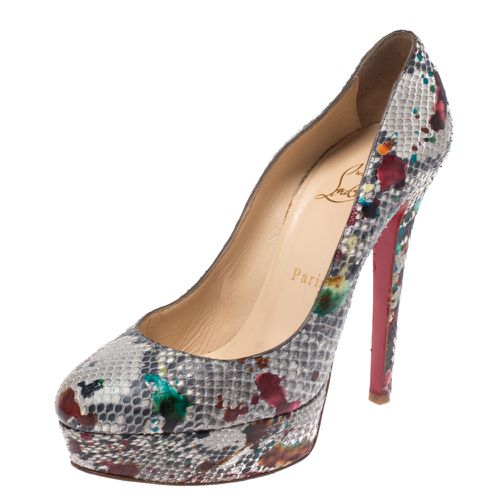 Christian Louboutin Multicolor Python Bianca Platform Pumps Size 37 - Christian Louboutin - Modalova