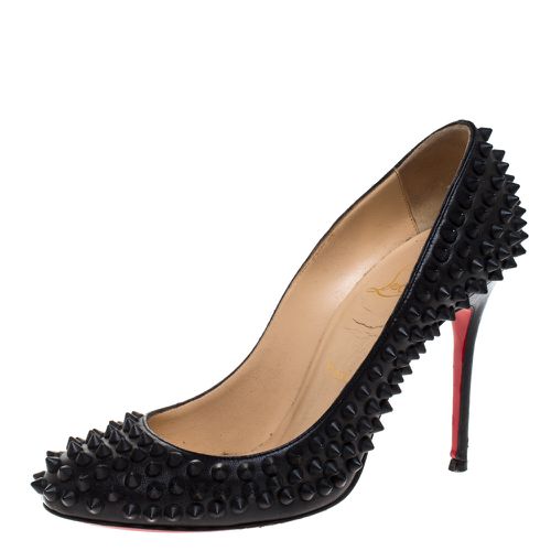 Christian Louboutin Black Leather Fifi Spike Pumps Size 36 - Christian Louboutin - Modalova