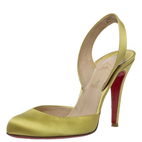 Satin 'Picador' Slingback Round Toe Sandals Size 39 - Christian Louboutin - Modalova