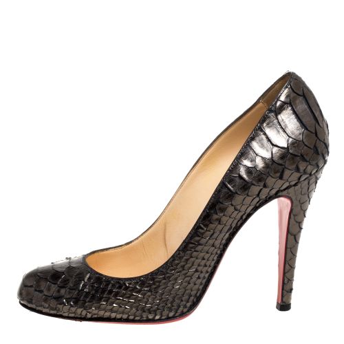 Olive Green Python Leather Fifi Pumps Size 35 - Christian Louboutin - Modalova