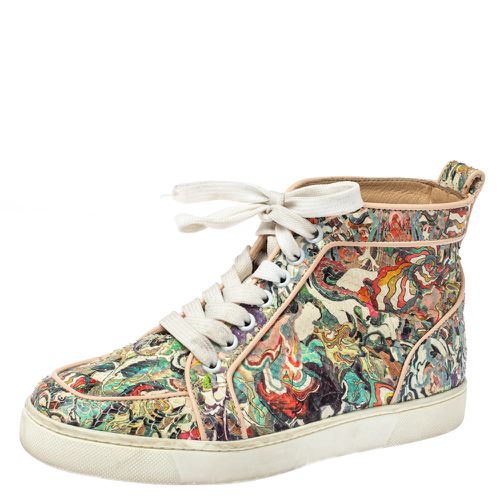 Christian Louboutin Multicolor Python Faience Rantus High Top Sneakers Size 35.5 - Christian Louboutin - Modalova