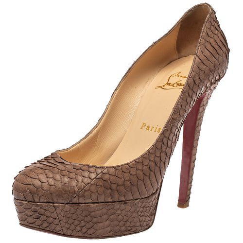 Christian Louboutin Brown Python Leather Bianca Pumps Size 37.5 - Christian Louboutin - Modalova