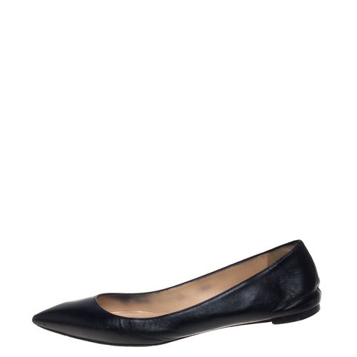 Christian Louboutin Black Leather Ballalla Pointed Toe Flats Size 37 - Christian Louboutin - Modalova