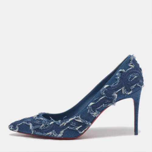 Kate Size 37 Brodé Denim Pumps - Christian Louboutin - Modalova