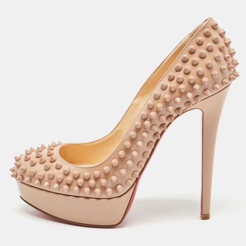 Christian Louboutin Dusty Pink Patent Leather Bianca Spikes Pumps Size 38 - Christian Louboutin - Modalova