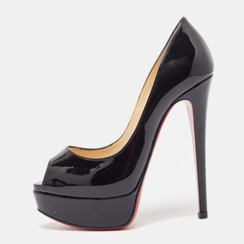 Christian Louboutin Black Patent Leather Lady Peep Pumps Size 34.5 - Christian Louboutin - Modalova