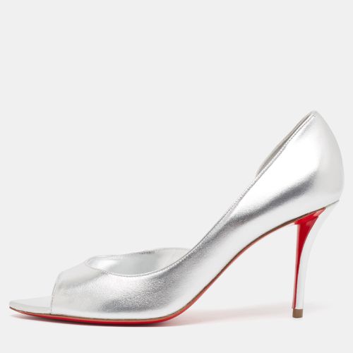 Christian Louboutin Silver Leather Apostropha Pumps Size 38 - Christian Louboutin - Modalova