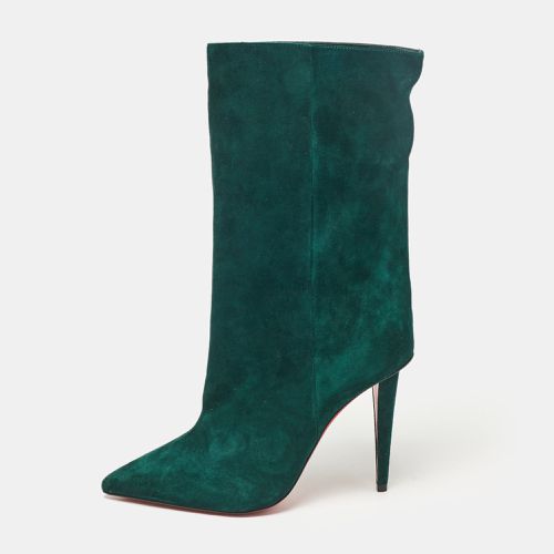 Christian Louboutin Green Suede Kate Botta Ankle Length Boots 37.5 - Christian Louboutin - Modalova