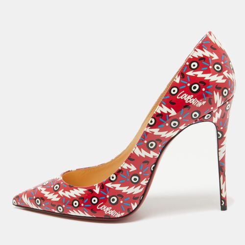 Christian Louboutin Red Printed Patent Leather Pigalle Follies Pumps Size 38 - Christian Louboutin - Modalova