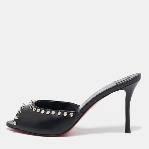 Christian Louboutin Black Leather Me Dolly Spike Mules Size 38.5 - Christian Louboutin - Modalova