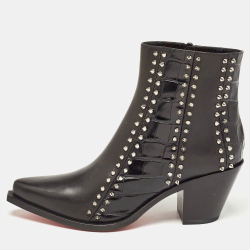 Christian Louboutin Black Croc Embossed and Leather With My Guitar Donna Boots Size 39.5 - Christian Louboutin - Modalova