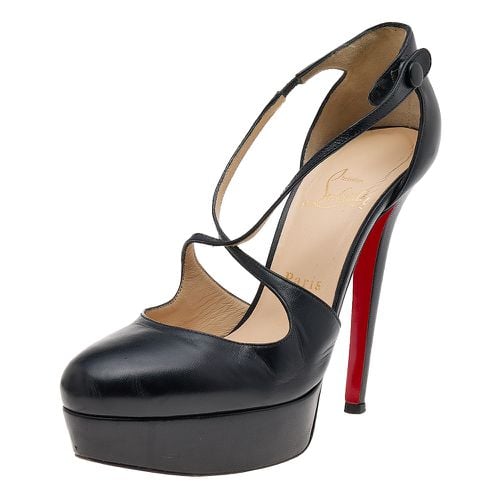 Leather Criss Cross Platform Pumps Size 37.5 - Christian Louboutin - Modalova