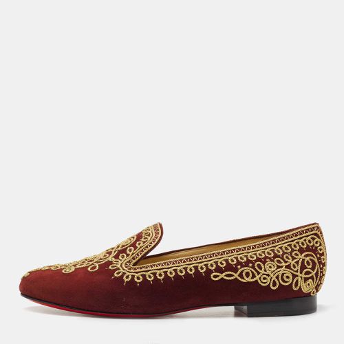 Embroidered Suede Mamounia Smoking Slippers Size 40.5 - Christian Louboutin - Modalova