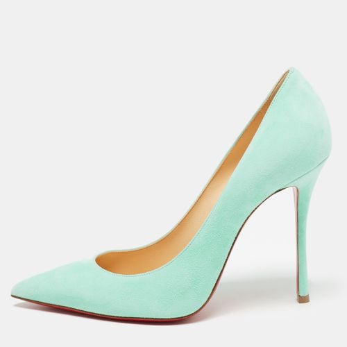 Christian Louboutin Blue Suede Decoltish Pointed Toe Pumps Size 39 - Christian Louboutin - Modalova