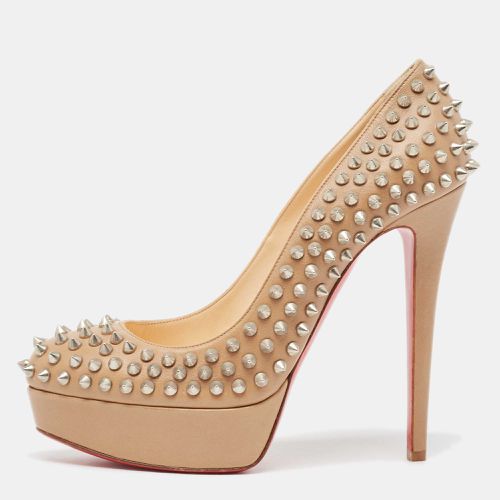 Christian Louboutin Brown Leather Spike Pumps Size 39 - Christian Louboutin - Modalova