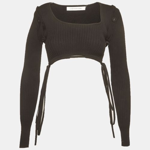 Rib Knit Deconstructed Tie Crop Top XXS - Christopher Esber - Modalova