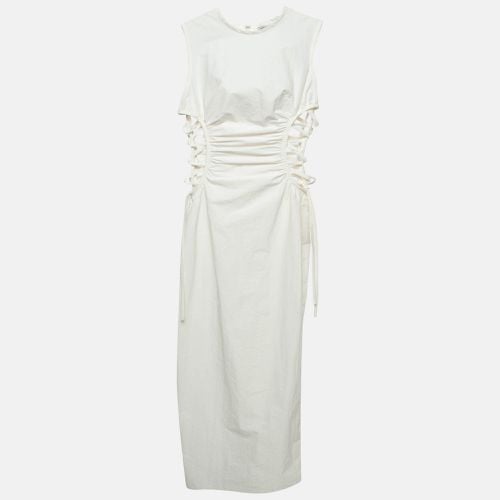 Christopher Esber Off White Ruched Side Laced Shell Dress XS - Christopher Esber - Modalova