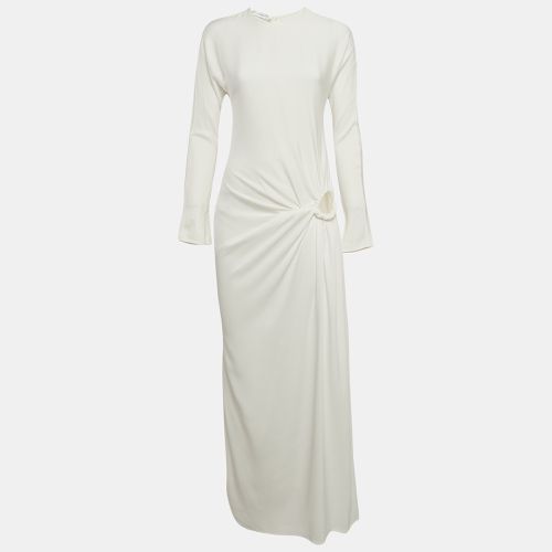 Christopher Esber White Crepe Cut-Out Twisted Long Sleeve Maxi Dress M - Christopher Esber - Modalova