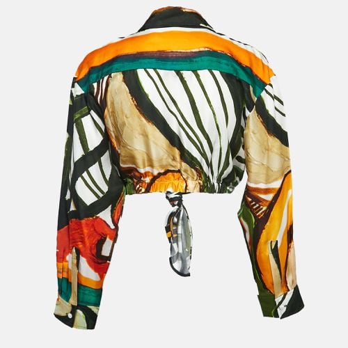 Christopher Esber Multicolor Bandana Print Silk Cropped Shirt S - Christopher Esber - Modalova