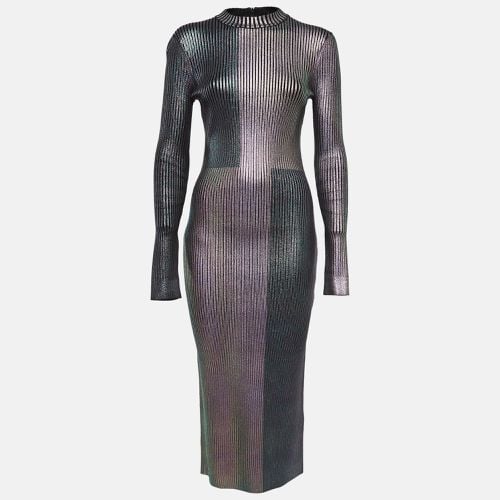 Christopher Kane Multicolor Foil Print Rib Knit Bodycon Dress M - Christopher Kane - Modalova