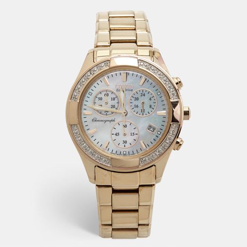 Citizen Mother of Pearl Gold Plated Stainless Steel Regent FB1223-55D Women's Wristwatch 35 mm - Citizen - Modalova