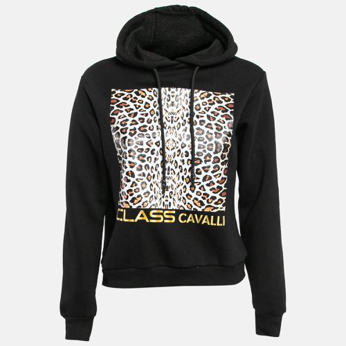 Class by Roberto Cavalli Leopard Print Knit Hoodie XS - Class by Roberto Cavalli - Modalova