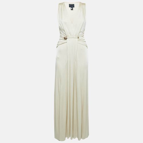 Class by Roberto Cavalli Light Beige Lurex Knit Maxi Dress S - Class by Roberto Cavalli - Modalova