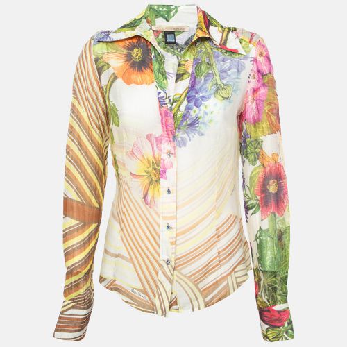 Class by Roberto Cavalli Multicolor Printed Cotton Blend Shirt L - Class by Roberto Cavalli - Modalova