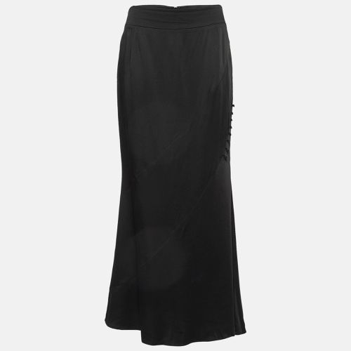 Class by Roberto Cavalli Black Satin Maxi Skirt L - Class by Roberto Cavalli - Modalova