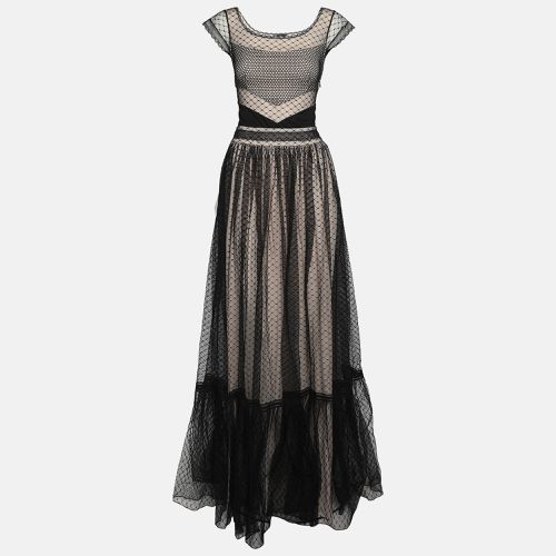 Class by Roberto Cavalli Black Tulle Panelled Maxi Dress L - Class by Roberto Cavalli - Modalova