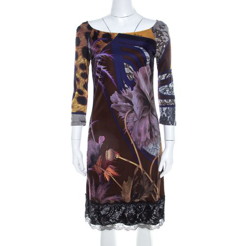 Class by Roberto Cavalli Multicolor Jersey Printed Midi Dress M - Class by Roberto Cavalli - Modalova