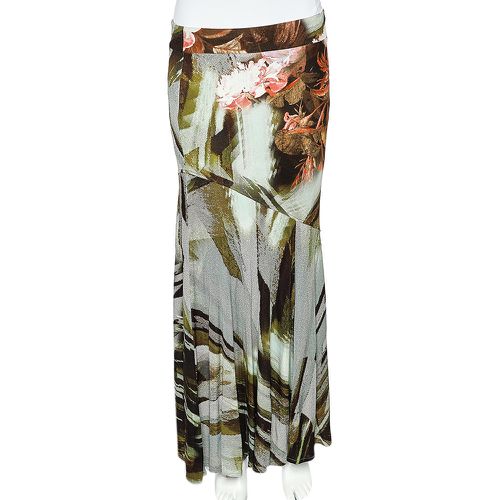 Cavalli Class Multicolor Printed Jersey Paneled Midi Skirt M - Class by Roberto Cavalli - Modalova