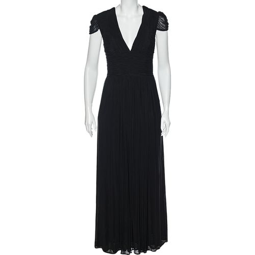 Class by Roberto Cavalli Black Jersey Ruched Maxi Dress M - Class by Roberto Cavalli - Modalova