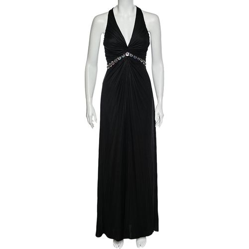 Class by Roberto Cavalli Black Knit Sleeveless Maxi Dress M - Class by Roberto Cavalli - Modalova