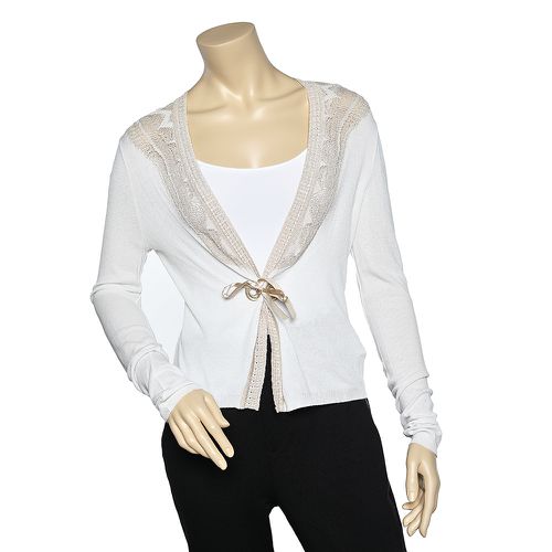 Class by Roberto Cavalli Cream Knit Blend Cardigan M - Class by Roberto Cavalli - Modalova