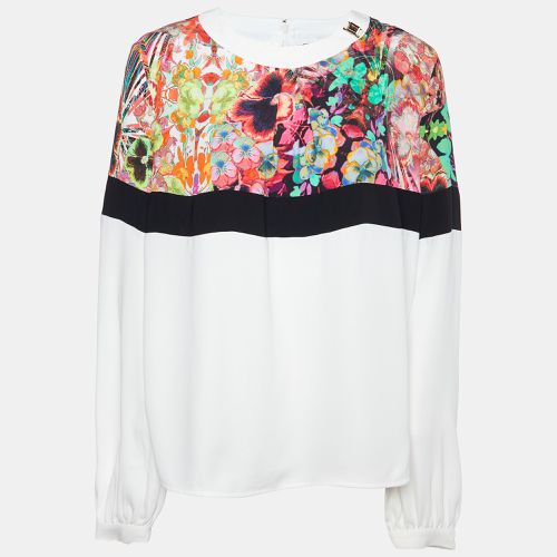 Cavalli Class White & Multicolor Printed Polyester Top L - Class by Roberto Cavalli - Modalova