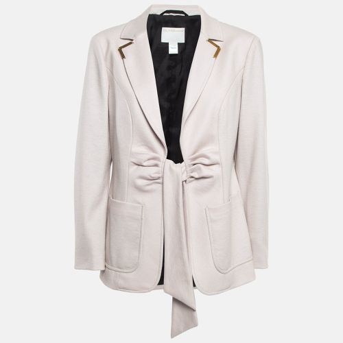 Class by Roberto Cavalli Light Beige Wool Blend Front Tie Jacket S - Class by Roberto Cavalli - Modalova