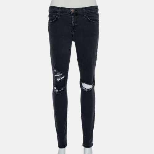 Current Elliot Black Denim Destroyed Stilletto Jeans M - Current Elliott - Modalova