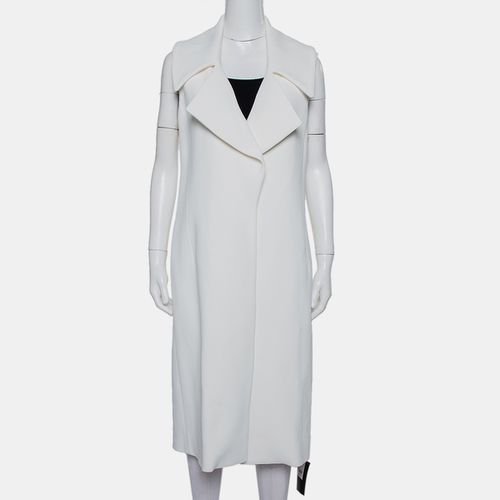 Cushnie et Ochs White Crepe Collared Open Front Coat S - Cushnie et Ochs - Modalova